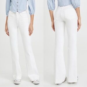 Good American White Denim Flares